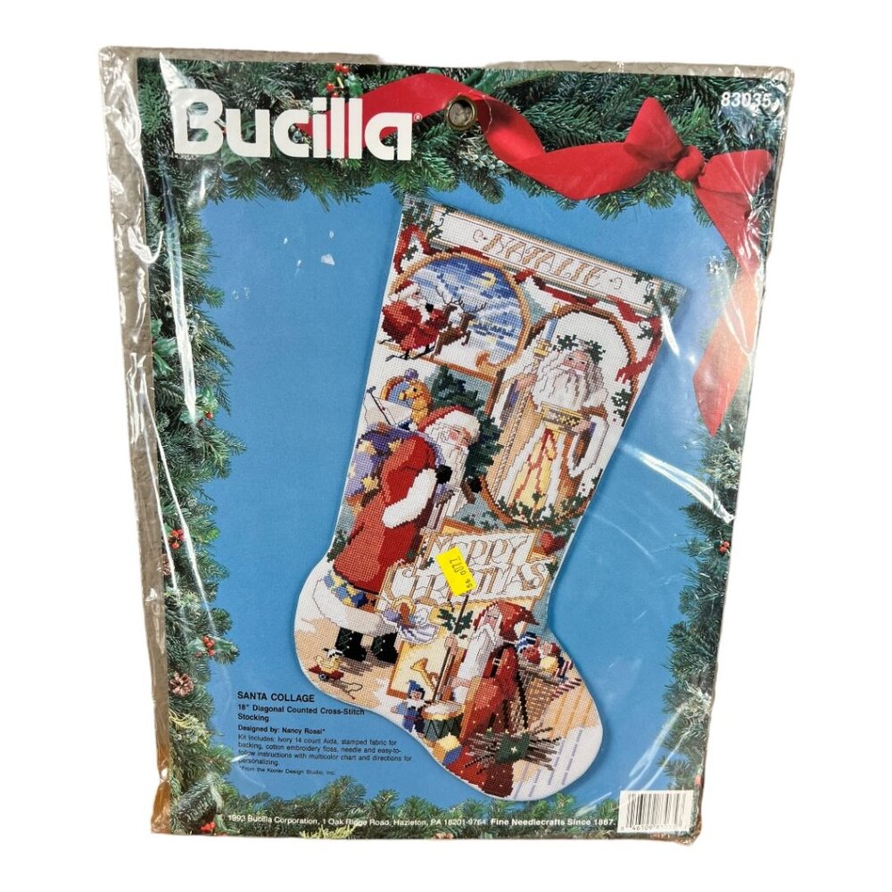 Bucilla NWT Santa Stocking Cross Stitch‎ Kit